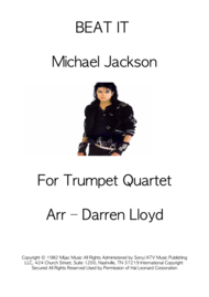 Beat it - Trumpet Quartet Sheet Music by Michael Jackson