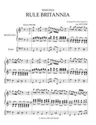 Rule Britannia - Solo Organ Sheet Music by T. Arne