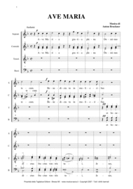 AVE MARIA - Bruckner - for SAATTBB Choir Sheet Music by Anton Bruckner