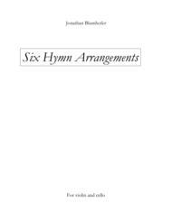 Six Hymn Arrangements for Violin and Cello Sheet Music by Various