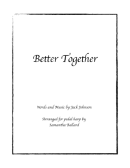 Better Together - Harp Solo Sheet Music by Jack Johnson