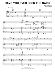 Have You Ever Seen The Rain? Sheet Music by Creedence Clearwater Revival