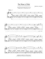 The Water is Wide - traditional folk song - Michael Logozar Sheet Music by Public Domain
