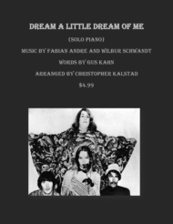 Dream A Little Dream Of Me (Piano Solo) Sheet Music by The Mamas & The Papas