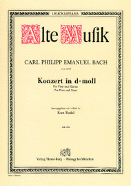 Konzert d-moll fur Flote und Streichorchester mit Cembalo ad libitum Sheet Music by Carl Philipp Emanuel Bach