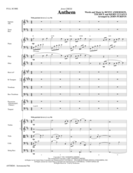Anthem (from Chess) - Full Score Sheet Music by Benny Andersson