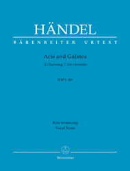 Acis and Galatea HWV 49a Sheet Music by George Frideric Handel