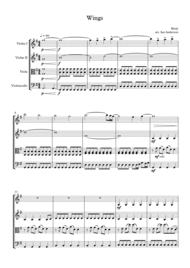 Wings (string quartet) Sheet Music by Birdy