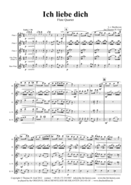 Ich liebe dich - Beethoven goes Polka - Flute Quartet Sheet Music by L.v. Beethoven