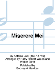 Miserere Mei Sheet Music by Antonio Lotti