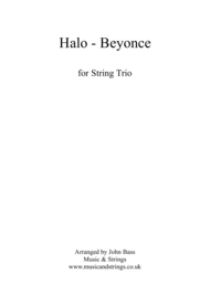 Halo by Beyonce arranged for String Trio (Violin