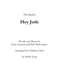 Hey Jude (Clarinet Choir) Sheet Music by The Beatles