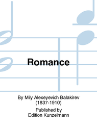 Romance Sheet Music by Mily Alexeyevich Balakirev
