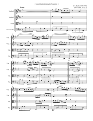 Bach Air String Quartet Arrangement Sheet Music by Johann Sebastian Bach