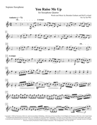 You Raise Me Up for Saxophone Quartet Sheet Music by Josh Groban