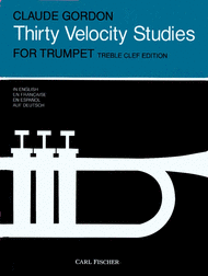 Thirty Velocity Studies Sheet Music by Claude Gordon