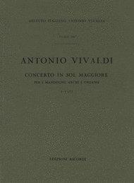 Concerto in G Major for 2 Mandolins Strings and Basso Continuo RV532 Sheet Music by Antonio Vivaldi