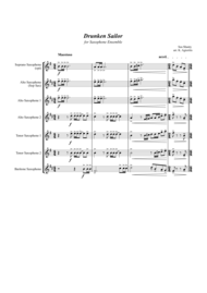 Drunken Sailor - for Saxophone Ensemble Sheet Music by Sea Shanty