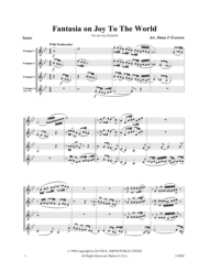 Fantasia on Joy To The World Sheet Music by George Frideric Handel