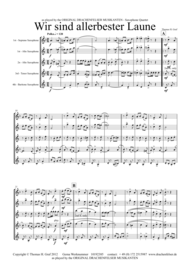 Allerbester Laune - German Polka - Saxophone Quartet Sheet Music by Thomas Graf