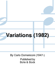 Variations (1982) Sheet Music by Carlo Domeniconi