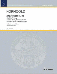 Marietta's Song op. 12 Sheet Music by Erich Wolfgang Korngold