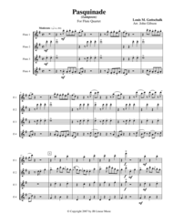 Pasquinade for flute quartet Sheet Music by Gottschalk