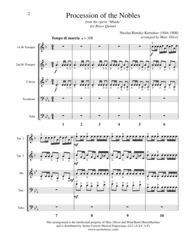 Procession of the Nobles for Brass Quintet Sheet Music by Nikolay Andreyevich Rimsky-Korsakov