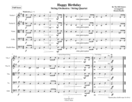 Happy Birthday / Auld Lang Syne - String Orchestra / String Quartet - Intermediate Sheet Music by Happy Birthday by the Hill Sisters - Auld Lang Syne by Traditional