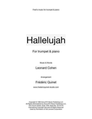 Hallelujah for trumpet & piano Sheet Music by Leonard Cohen