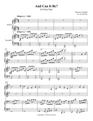And Can It Be? for Piano Duet Sheet Music by Thomas Campbell