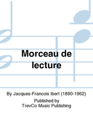 Morceau de lecture Sheet Music by Jacques-Francois Ibert