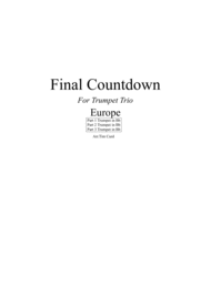 Final Countdown. For Trumpet Trio Sheet Music by Europe