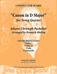 Pachelbel - Canon in D Major (for String Quartet) Sheet Music by Johann Pachelbel