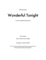Wonderful Tonight - String Quartet Sheet Music by Eric Clapton