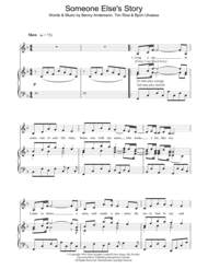 Someone Else's Story Sheet Music by Chess (Musical)