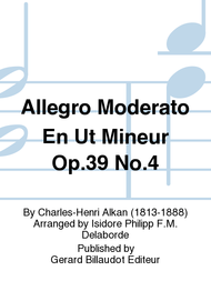 Allegro Moderato En Ut Mineur Op.39 No.4 Sheet Music by Charles-Valentin Alkan