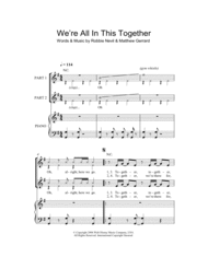 We're All In This Together Sheet Music by High School Musical