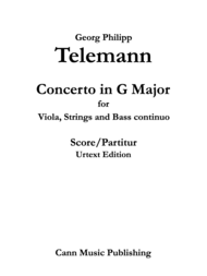 Georg Philipp Telemann: Viola Concerto in G Major - Urtext Score Sheet Music by Georg Philipp Telemann
