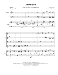 Hallelujah (for Saxophone Quartet) Sheet Music by Leonard Cohen