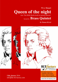 The Magic Flute - Mozart - Queen of the night - Brass Quintet Sheet Music by Wolfgang Amadeus Mozart