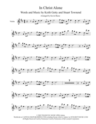 In Christ Alone (Original key) - Violin Sheet Music by Avalon