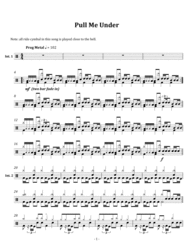 Dream Theater: Images and Words (Full Drum Transcription) Sheet Music by Dream Theater