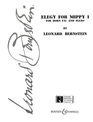 Elegy for Mippy I Sheet Music by Leonard Bernstein