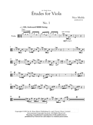 Three Etudes For Viola Sheet Music by Nico Muhly
