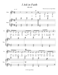 I Ask in Faith (per copy) Sheet Music by Angie Killian