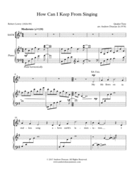 How Can I Keep From Singing - SATB and piano Sheet Music by Robert Lowry