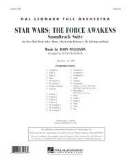 Star Wars: The Force Awakens Soundtrack Suite - Conductor Score (Full Score) Sheet Music by John Williams