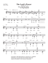 The Lord's Prayer_G Sheet Music by Albert Hay Malotte