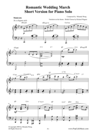 Romantic Wedding March - Short Version in Bb by Miranda Wong Sheet Music by Richard Wagner